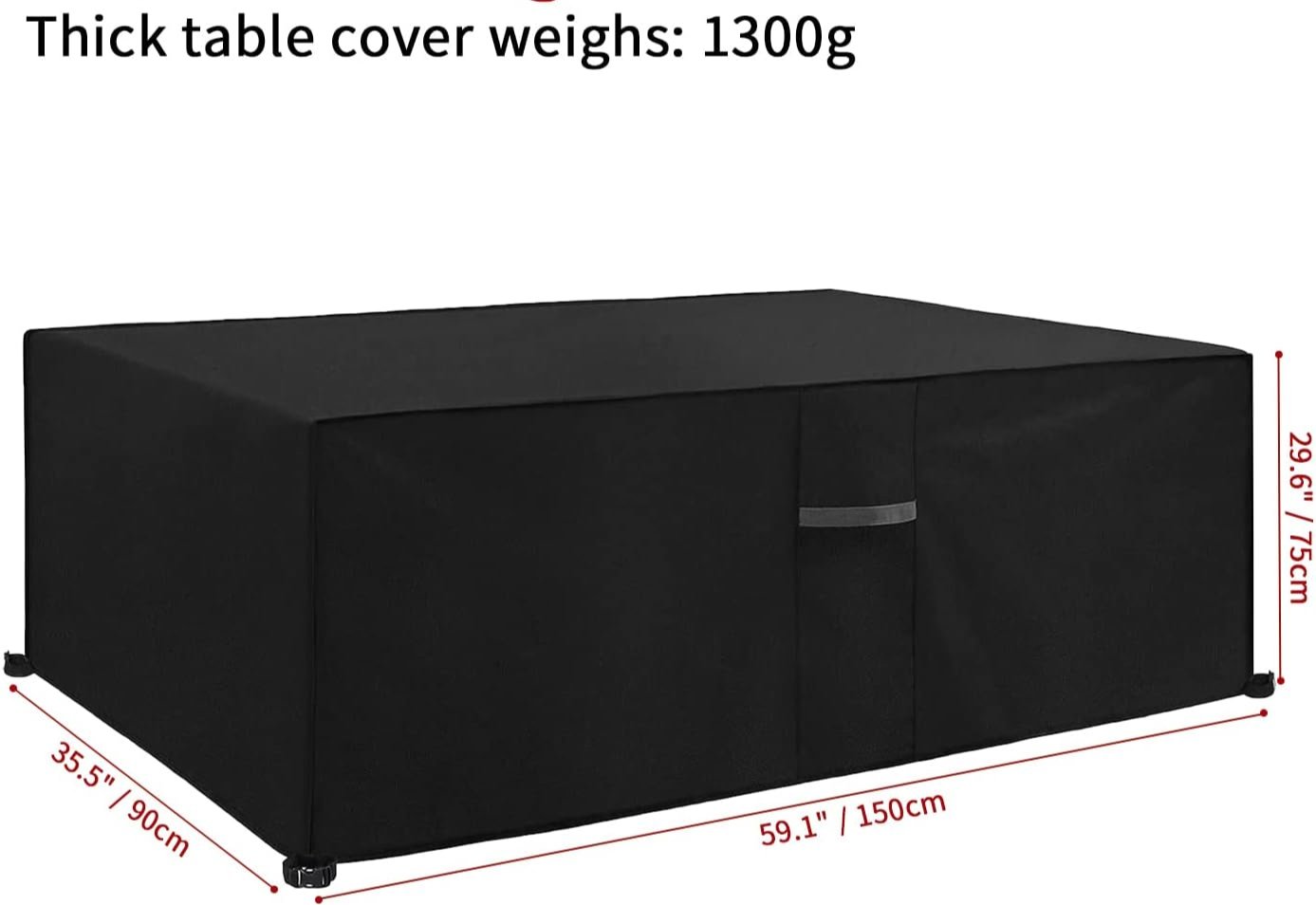 Garden Furniture Covers Waterproof Heavy Duty 600D Oxford Fabric Patio Table Cover with Air Vent Windproof Anti-UV Outdoor Table and Chairs Cover Rattan Sofa Cover Rectangular (150x90x75cm)-Twilight Gardens